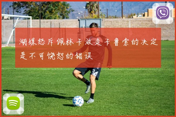 湖媒怒斥佩林卡放走卡鲁索的决定是不可饶恕的错误